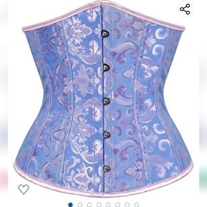 NEW never worn Lace Up Boned Jacquard Brocade Waist Training Underbust Corset